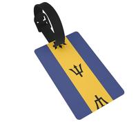 WBQLSL Etichette per bagagli con bandiera delle Barbados, eleganti e resistenti, per zaini e bagagli personalizzati