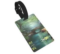 WBQLSL Etichette per bagagli Little Bridge in The East, eleganti e resistenti, per zaini e bagagli personalizzati