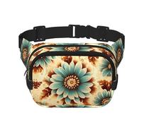 WBQLSL Extravagance of Silk and Flowers Printed Marsupio, elegante borsa a tracolla, leggera borsa da viaggio sportiva