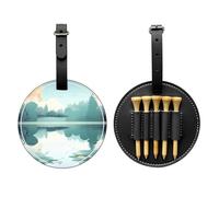 WBQLSL Fallen Leaves on a Tranquil Lake - Borsa portaoggetti per tee da golf, design leggero per riporre rapidamente il tee