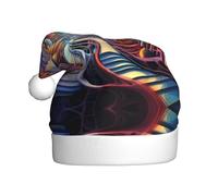 WBQLSL Fantastico cappello di Babbo Natale stampato con strada sotterranea, decorazione per feste di Natale, feste di Capodanno, oggetti di scena interattivi