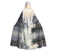 WBQLSL Fig. incantevole scenario stampato mantello con cappuccio - festa di vacanza/carnevale Cosplay costume adatto per adulti e bambini