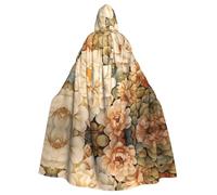 WBQLSL Flowers in the garden Prints - Mantella con cappuccio per feste e carnevale, costume per adulti e bambini