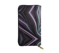 WBQLSL Fondale tecnologico Pochette lunga in pelle con portamonete con cerniera e 12 scomparti per carte di credito, portafoglio per contanti da viaggio leggero