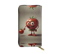 WBQLSL fondo antropomorfo Pochette lunga in pelle con portamonete con cerniera e 12 scomparti per carte di credito, portafoglio per contanti da viaggio leggero