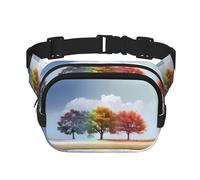 WBQLSL Four Seasons Tree Printed Marsupio stampato, elegante borsa a tracolla, borsa leggera da viaggio sportiva
