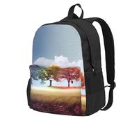 WBQLSL Four Seasons Tree Printed zaino sportivo all'aperto, leggero e resistente borsa da trekking