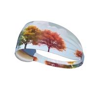 WBQLSL Four Seasons Tree Sports - Fascia tergisudore, traspirante, corsa, ciclismo, yoga, fitness, sport