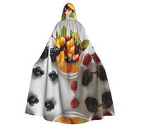 WBQLSL Fruit Salad Halloween mantello in maschera con cappuccio mantello rave party costume (lunghezza 147 cm/cappuccio altezza 38 cm)