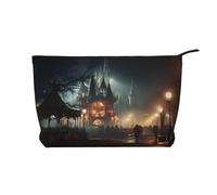 WBQLSL Ghost Town Mania - Trousse per cosmetici in velluto a coste, da viaggio, essenziale