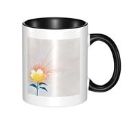 WBQLSL Glorious - Tazza in ceramica a doppio colore, classica tazza con manico grande, adatta per ufficio e casa, tempo libero, adatta al microonde