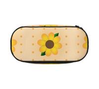 WBQLSL Golden Sunflower - Astuccio per matite di grande capacità, divisorio multistrato, per cancelleria, unisex, per l'apprendimento
