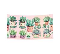 WBQLSL Graziose piante grasse stampate per feste di compleanno, decorazione da parete adatta per feste di festa