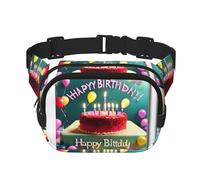 WBQLSL Happy Birthday Bella Marsupio Stampato, Elegante Crossbody Bag, Leggero Viaggio Sport Borsa Petto