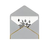 WBQLSL Happy Easter - Biglietti di auguri di compleanno stampati, inviti per le vacanze per amici, familiari o persone speciali, grigio chiaro