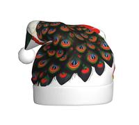 WBQLSL I cappelli stampati festivi con fiori rossi pavone e cappelli di Natale per adulti sono perfetti per feste di Natale invernali e da indossare tutti i giorni