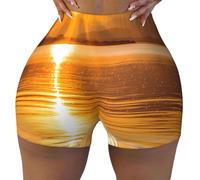 WBQLSL I pantaloncini sportivi da donna elasticizzati trasparenti e cristallini sono adatti per il tempo libero, l'uso quotidiano o abbigliamento sportivo, nero, S