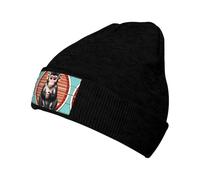 WBQLSL Il cappello da sci Silent Monkey stampato perfetto per ciclismo, campeggio e corsa. Rimane comodo anche dopo un uso prolungato. Nero