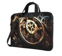 WBQLSL Ingranaggi di macchine da corsa Stampa borsa a tracolla per laptop e valigetta, facile da trasportare per viaggi di lavoro e lavoro, Nero , 15.6 inch