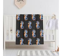 WBQLSL Interessante Coperta Del Bambino Del Modello Cavalluccio Marino 76,2 x 101,6 cm Culla Pisolino Coperta Regalo Neonato