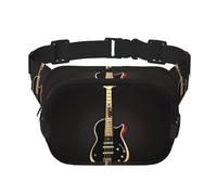 WBQLSL La chitarra nera ha stampato la borsa della vita, borsa a tracolla elegante, borsa leggera del petto di sport di viaggio