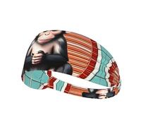 WBQLSL La scimmia silenziosa sport fascia tergisudore, traspirante, corsa, ciclismo, yoga, fitness, sport