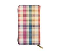 WBQLSL Linee di stoffa Elegante portafoglio in pelle, 19 x 10,5 cm lungo portamonete con cerniera, comodo portafoglio per contanti da viaggio