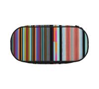 WBQLSL Linee verticali irregolari Stampato cancelleria Storage Bag - multi-griglia stratificato matita caso portatile studente matita sacchetto