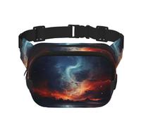 WBQLSL Liquefied clouds2 - Marsupio stampato, elegante borsa a tracolla, leggera, da viaggio e sport