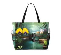 WBQLSL Little Bridge in the East Pattern - Borsa da viaggio per palestra, piscina, supermercato, shopping, viaggi brevi