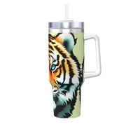 WBQLSL Little Fat Tiger Head Printed Fashion Ice Cup (1,134 g) - Coppa super isolante con effetto di isolamento termico e freddo superiore,