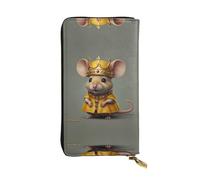 WBQLSL Little Yellow Mouse Pochette lunga in pelle con portamonete con cerniera e 12 scomparti per carte di credito, portafoglio per contanti da viaggio leggero