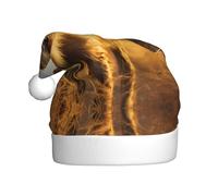 WBQLSL Lonely Hyena - Cappello da Babbo Natale stampato, per feste di Capodanno, spettacoli teatrali, decorazione suggestiva per foto