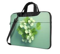 WBQLSL Lucky Clover Printing borsa a tracolla e valigetta, facile da trasportare per viaggi di lavoro e lavoro, Nero , 13 inch