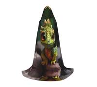 WBQLSL Mantella con cappuccio per cosplay, con stampa di piccolo dinosauro, misura media, per giochi di ruolo