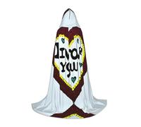 WBQLSL Mantella con cappuccio per cosplay, stampa Love confessions L, per giochi di ruolo