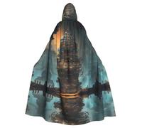 WBQLSL Mantella per cosplay per adulti, mantella con cappuccio Nano-Mech con motivo alveare, da uomo e da donna, per Halloween, feste di ballo di fine anno