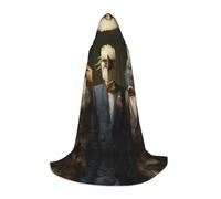 WBQLSL Mantello con cappuccio per cosplay, antropomorfismi a forma di testa di uccello, stampa L, per giochi di ruolo