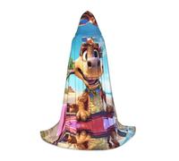 WBQLSL Mantello con cappuccio per cosplay, con stampa di dinosauro felice piccolo, per giochi di ruolo