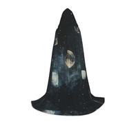 WBQLSL Mantello con cappuccio per cosplay, con stampa di più pianeti, grande, per giochi di ruolo