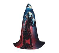 WBQLSL Mantello con cappuccio per cosplay | Futuristic Dog M stampa - Costume scenico per giochi di ruolo