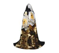 WBQLSL Mantello con cappuccio per cosplay | Goldenrod stampato grande - Gioco di ruolo scenico Costume Prop