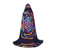 WBQLSL Mantello con cappuccio per cosplay | Linee surround al neon stampate medie - Puntello per costume da palcoscenico di ruolo