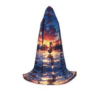 WBQLSL Mantello con cappuccio per cosplay | Lucky Duck stampato grande - Costume scenico per giochi di ruolo