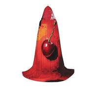WBQLSL Mantello con cappuccio per cosplay | pittura ad olio ciliegia M stampa - Gioco di ruolo Stage Costume Prop