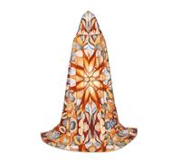 WBQLSL Mantello con cappuccio per cosplay | Raccolta di motivi astratti M stampa - Puntello per costume da palcoscenico per giochi di ruolo