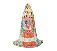 WBQLSL Mantello con cappuccio per cosplay, stampa a mano con immagine M, per giochi di ruolo