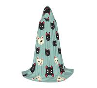 WBQLSL Mantello con cappuccio per cosplay | stampa M modello gattino - Puntello per costume da palcoscenico di ruolo