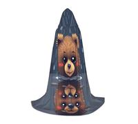 WBQLSL Mantello con cappuccio per cosplay | stampa Panda Avatar L - Prop per costume da palcoscenico per giochi di ruolo