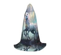 WBQLSL Mantello con cappuccio per cosplay, stampa unicorni in corsa, S - Costume scenico per giochi di ruolo